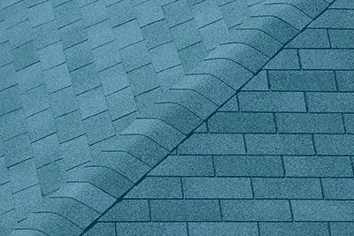 Weatherguard Roofing & Restoration | Close up of blue asphalt shingles for roofs