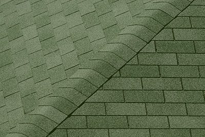 Weatherguard Roofing & Restoration | Close up of green asphalt shingles for roofs